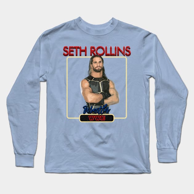 Seth Rollins 16 design Long Sleeve T-Shirt by Rohimydesignsoncolor